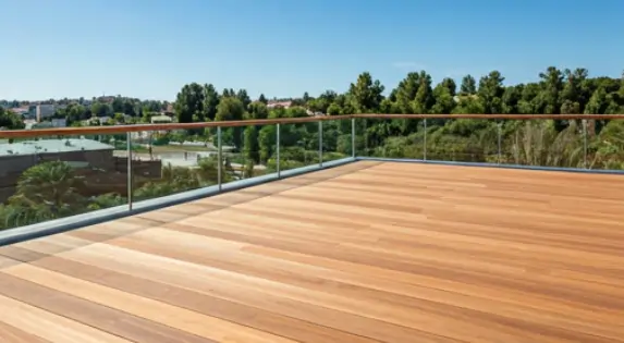 Custom multi-level deck construction with structural posts